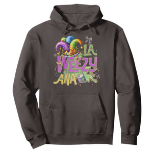 Funny Mardi Gras Hoodie La Weezy Ana TS10 Dark Chocolate Print Your Wear