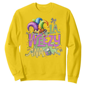 Funny Mardi Gras Sweatshirt La Weezy Ana TS10 Daisy Print Your Wear