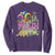 Funny Mardi Gras Sweatshirt La Weezy Ana TS10 Purple Print Your Wear