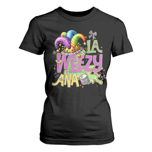 Funny Mardi Gras T Shirt For Women La Weezy Ana TS10 Black Print Your Wear