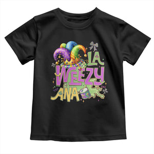 Funny Mardi Gras Toddler T Shirt La Weezy Ana TS10 Black Print Your Wear