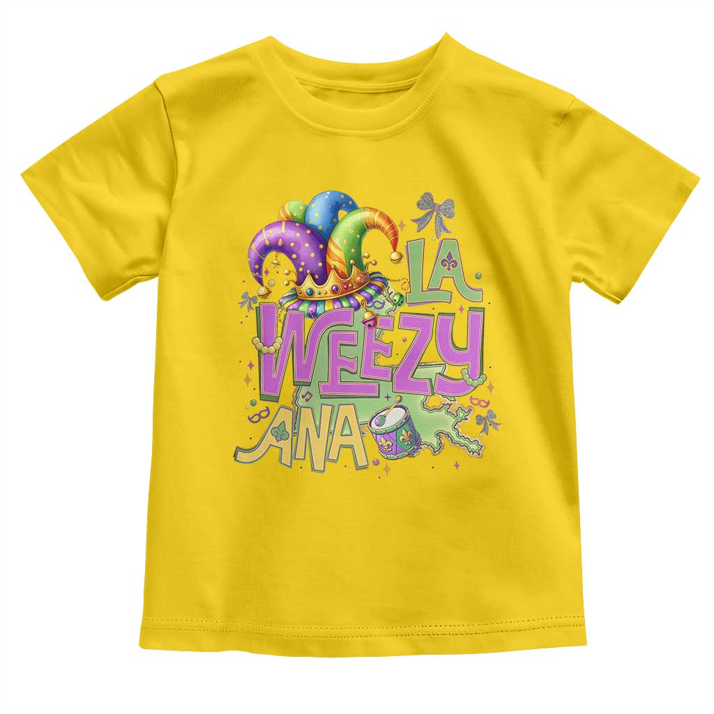 Funny Mardi Gras Toddler T Shirt La Weezy Ana TS10 Daisy Print Your Wear