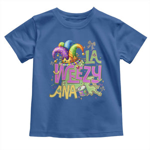 Funny Mardi Gras Toddler T Shirt La Weezy Ana TS10 Royal Blue Print Your Wear
