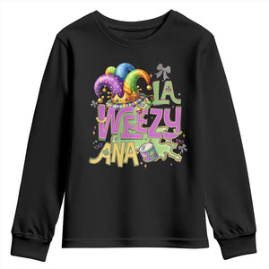 Funny Mardi Gras Youth Sweatshirt La Weezy Ana TS10 Black Print Your Wear