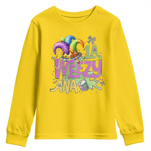 Funny Mardi Gras Youth Sweatshirt La Weezy Ana TS10 Daisy Print Your Wear