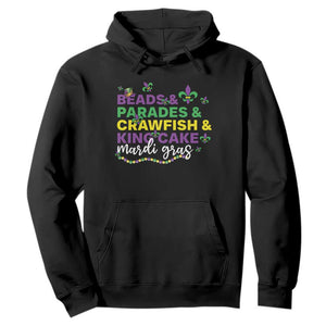 Beads Parades Crawfish King Cake Mardi Gras Hoodie TS10 Black Print Your Wear