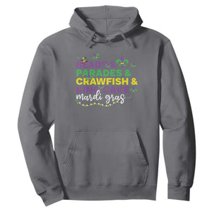 Beads Parades Crawfish King Cake Mardi Gras Hoodie TS10 Charcoal Print Your Wear