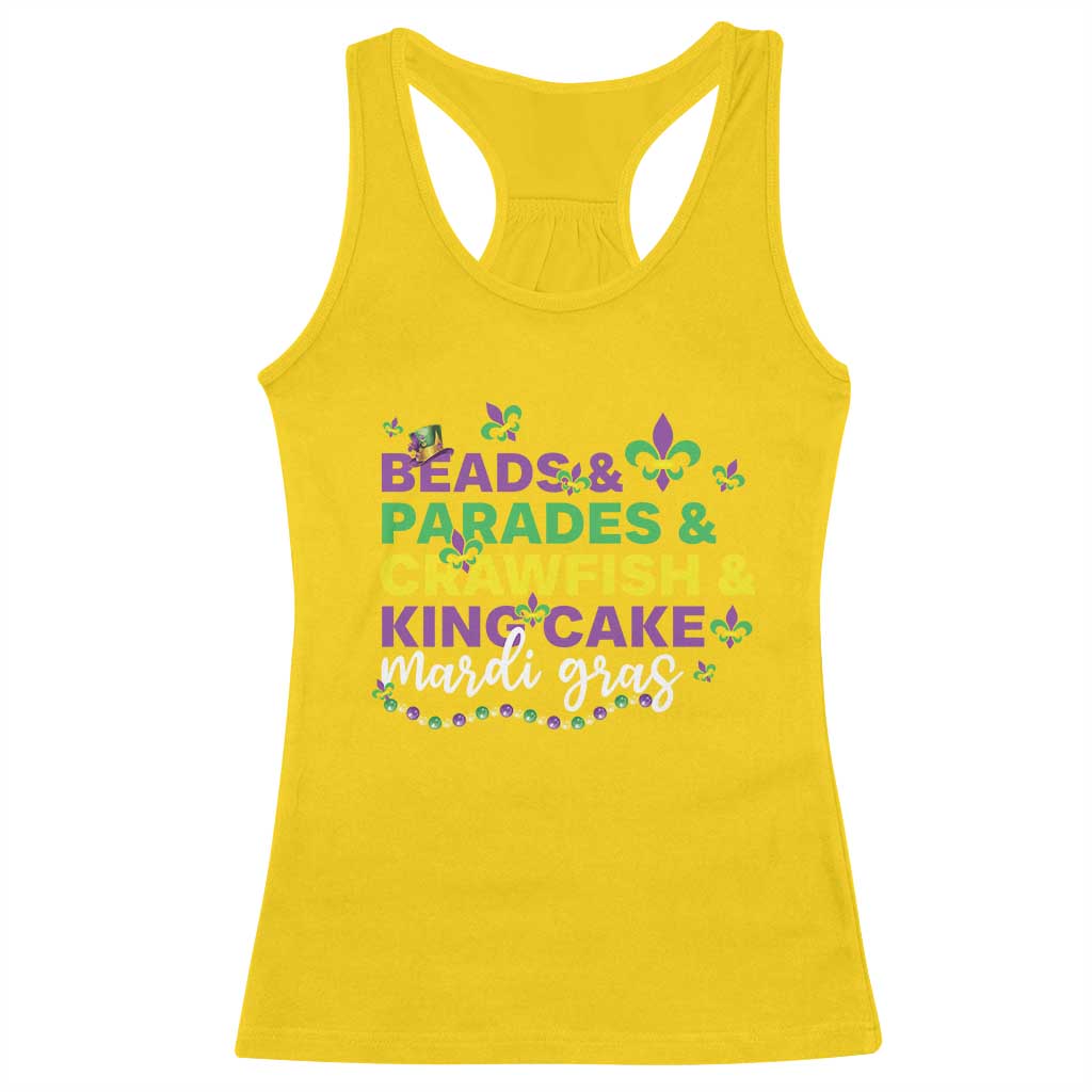 Beads Parades Crawfish King Cake Mardi Gras Racerback Tank Top TS10 Daisy Print Your Wear