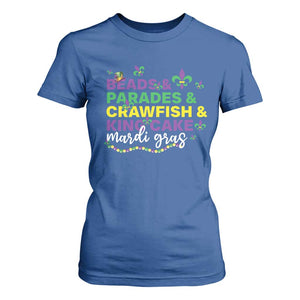 Beads Parades Crawfish King Cake Mardi Gras T Shirt For Women TS10 Royal Blue Print Your Wear