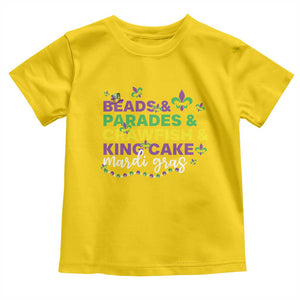 Beads Parades Crawfish King Cake Mardi Gras Toddler T Shirt TS10 Daisy Print Your Wear