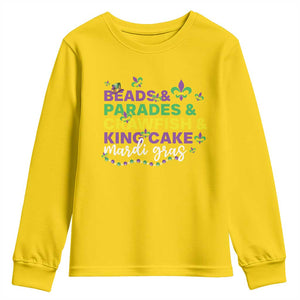 Beads Parades Crawfish King Cake Mardi Gras Youth Sweatshirt TS10 Daisy Print Your Wear