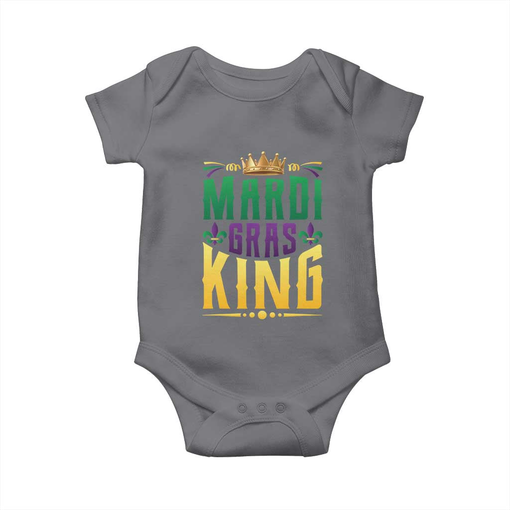 Mardi Gras King Baby Onesie Funny Men Carnival Costume Gift TS10 Charcoal Print Your Wear