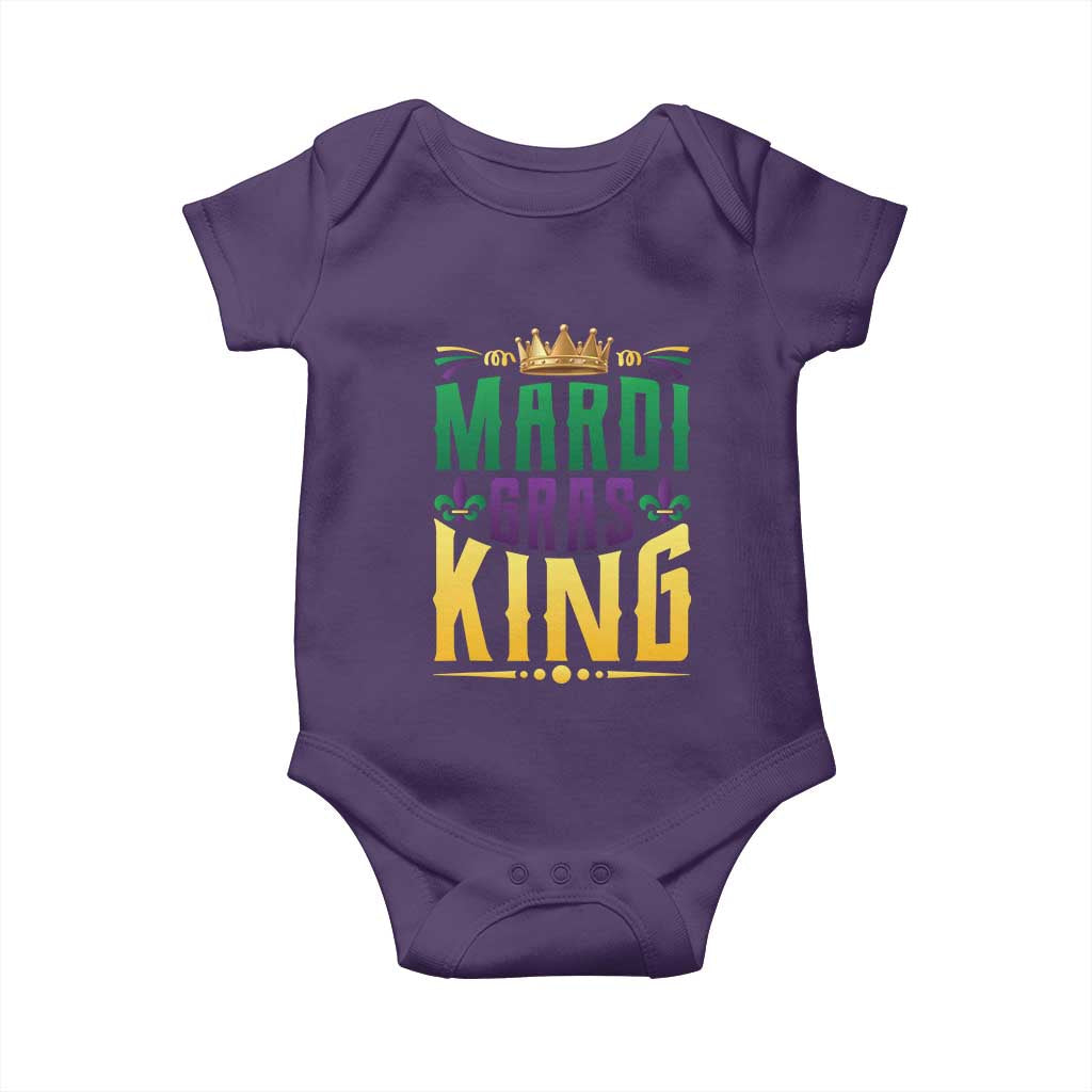 Mardi Gras King Baby Onesie Funny Men Carnival Costume Gift TS10 Purple Print Your Wear