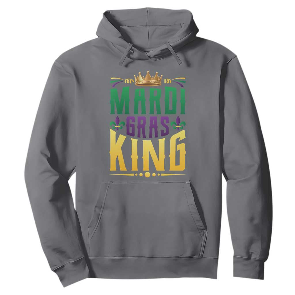 Mardi Gras King Hoodie Funny Men Carnival Costume Gift TS10 Charcoal Print Your Wear