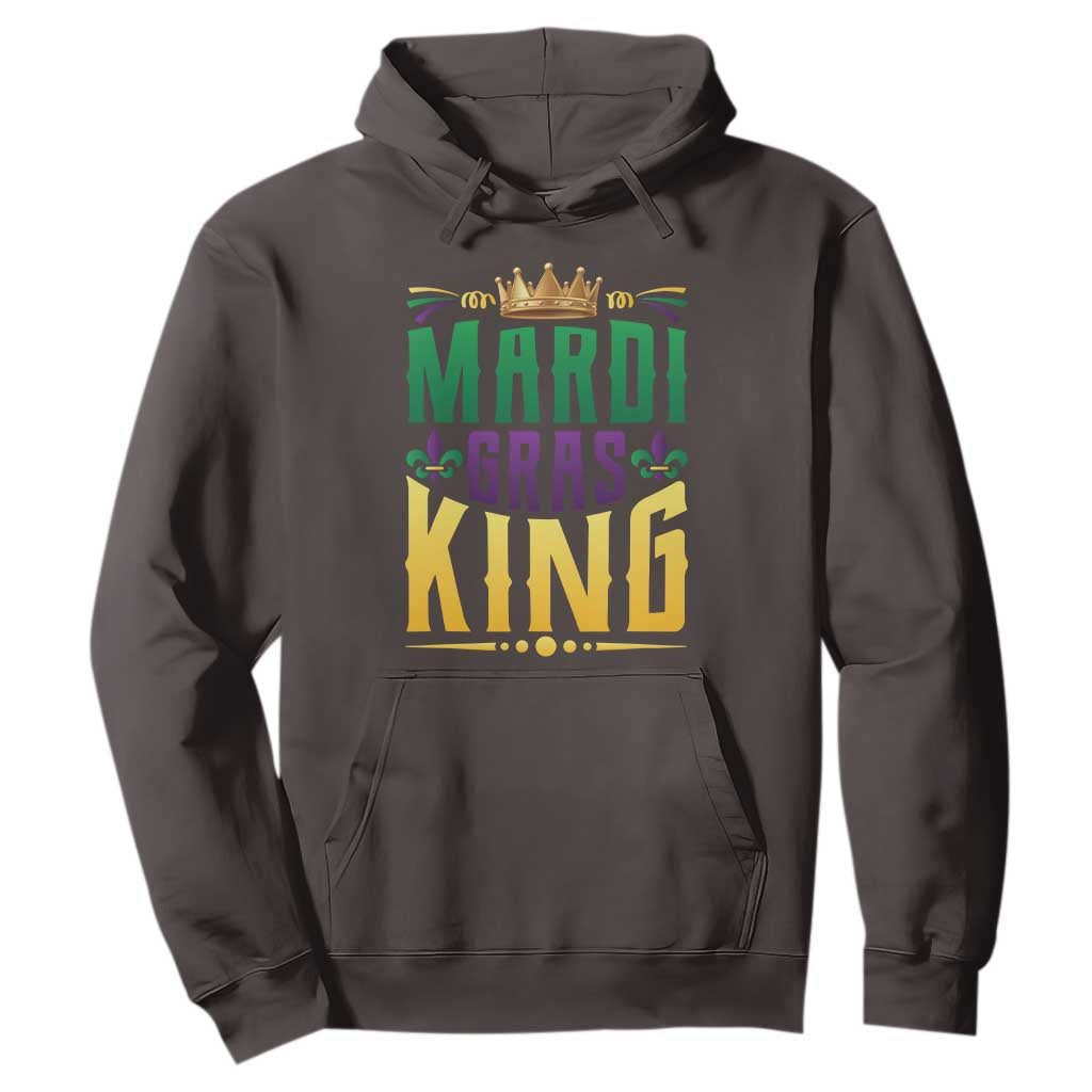 Mardi Gras King Hoodie Funny Men Carnival Costume Gift TS10 Dark Chocolate Print Your Wear