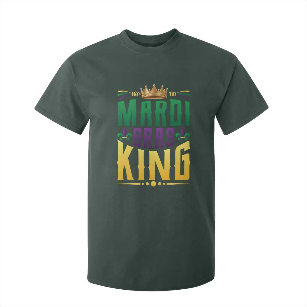 Mardi Gras King T Shirt For Kid Funny Men Carnival Costume Gift TS10 Dark Forest Green Print Your Wear