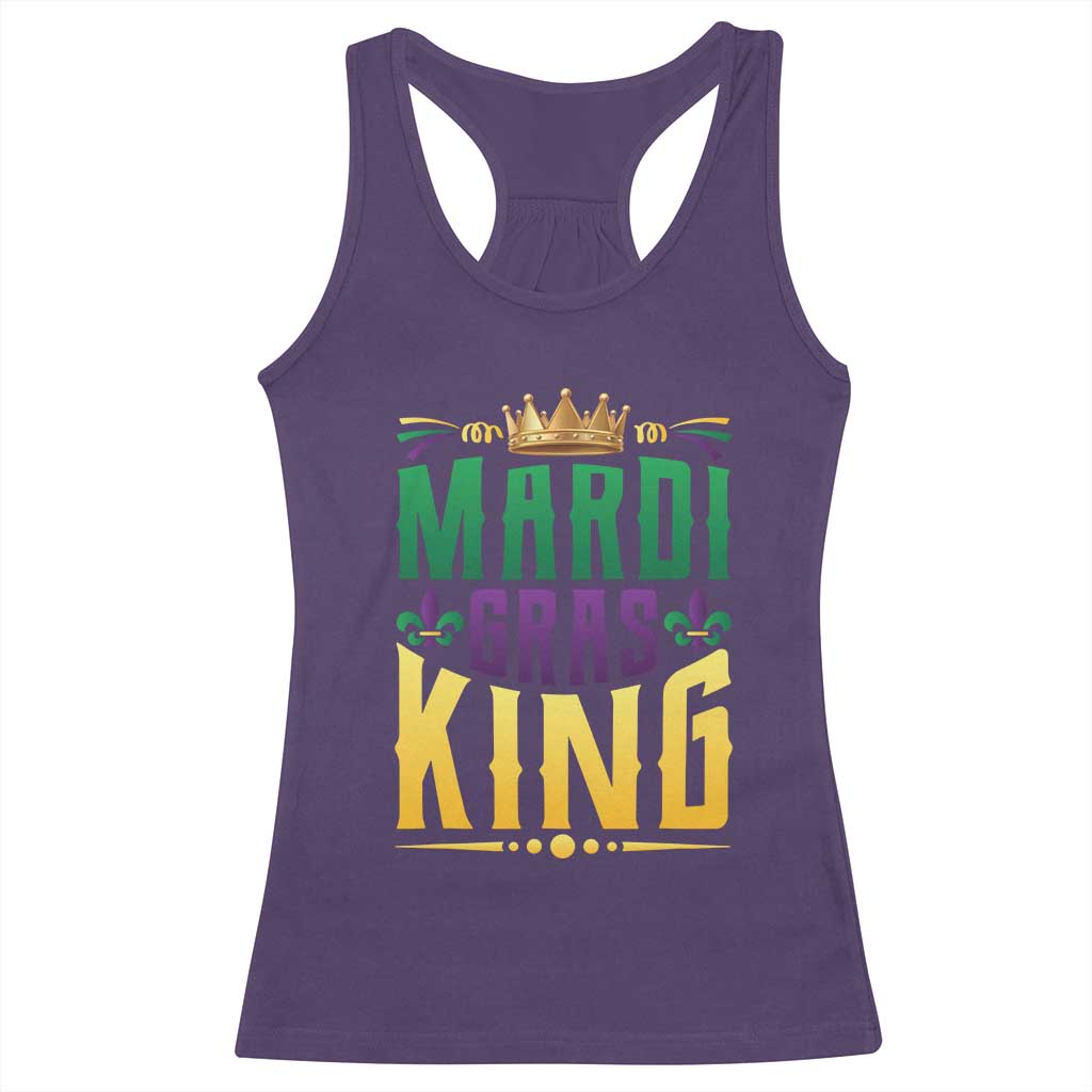 Mardi Gras King Racerback Tank Top Funny Men Carnival Costume Gift TS10 Purple Print Your Wear