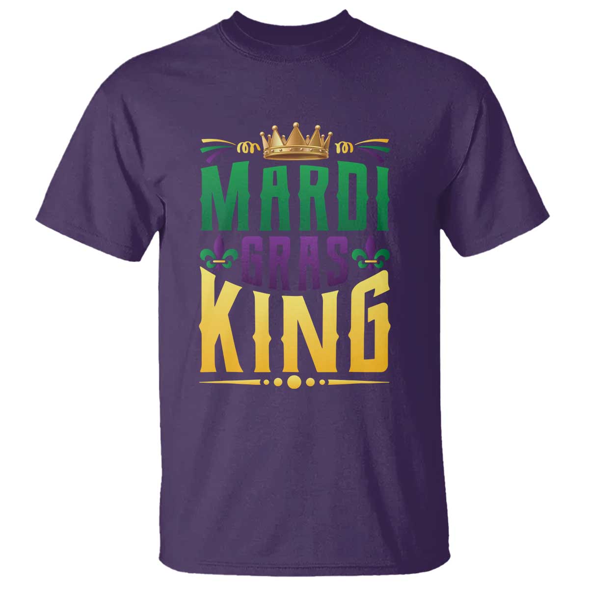 Mardi Gras King T Shirt Funny Men Carnival Costume Gift TS10 Purple Print Your Wear