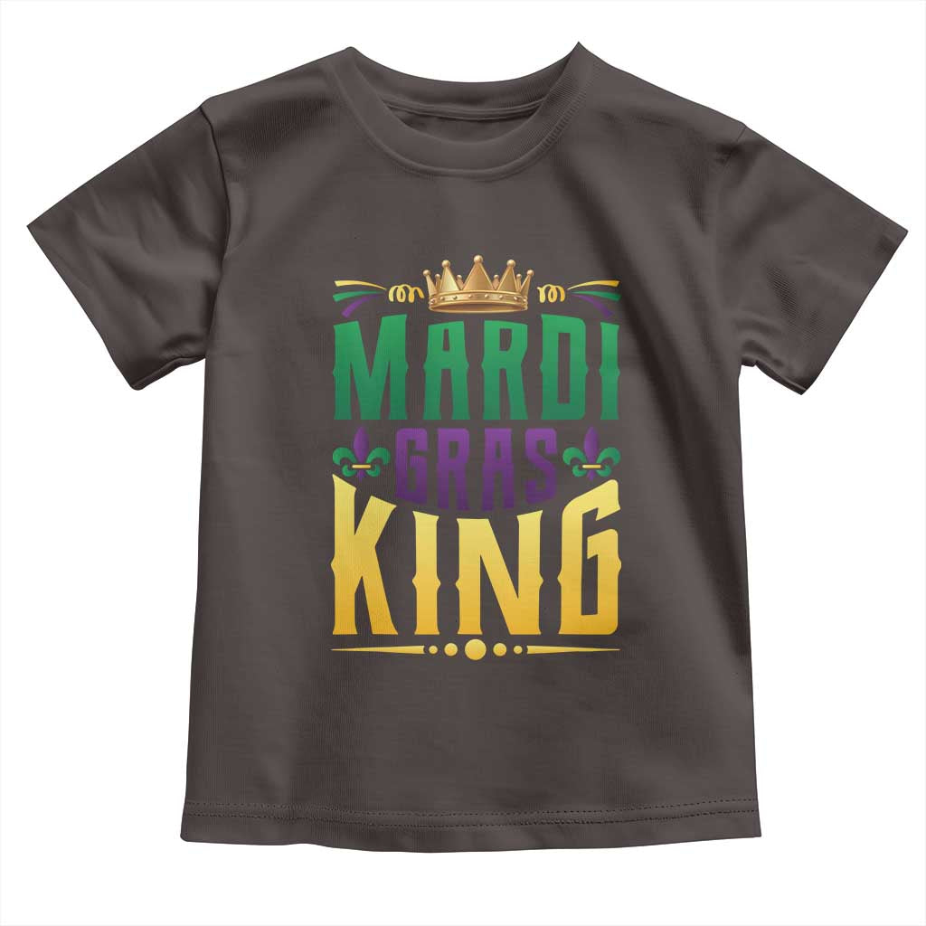 Mardi Gras King Toddler T Shirt Funny Men Carnival Costume Gift TS10 Dark Chocolate Print Your Wear