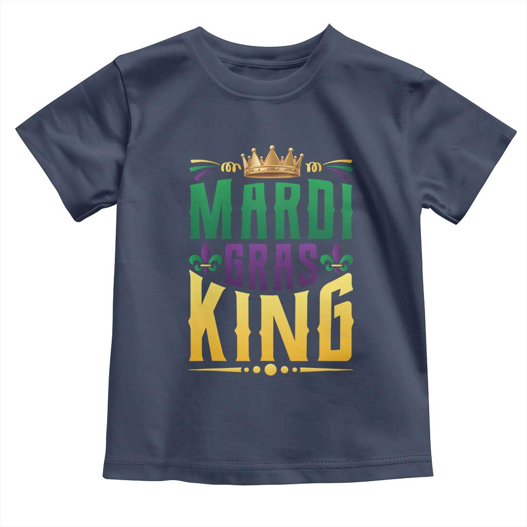 Mardi Gras King Toddler T Shirt Funny Men Carnival Costume Gift TS10 Navy Print Your Wear