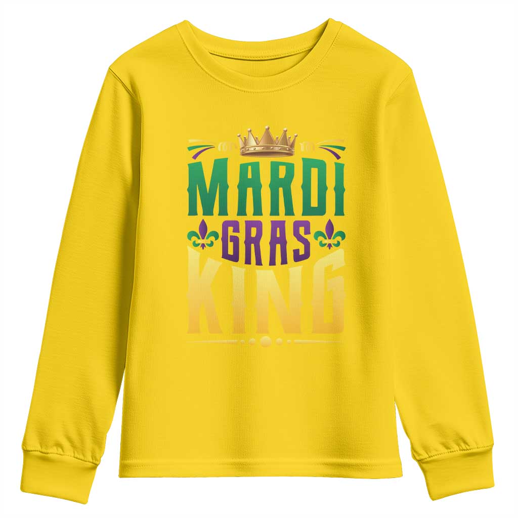 Mardi Gras King Youth Sweatshirt Funny Men Carnival Costume Gift TS10 Daisy Print Your Wear