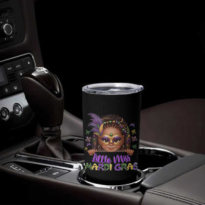 Little Miss Mardi Gras Tumbler Cup Afro Messy Bun Girls Kids Mask Cute New Orleans TS10 Print Your Wear