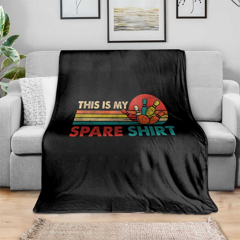 This Is My Spare Bowling Throw Blanket Bowler Funny Team TS10 Print Your Wear