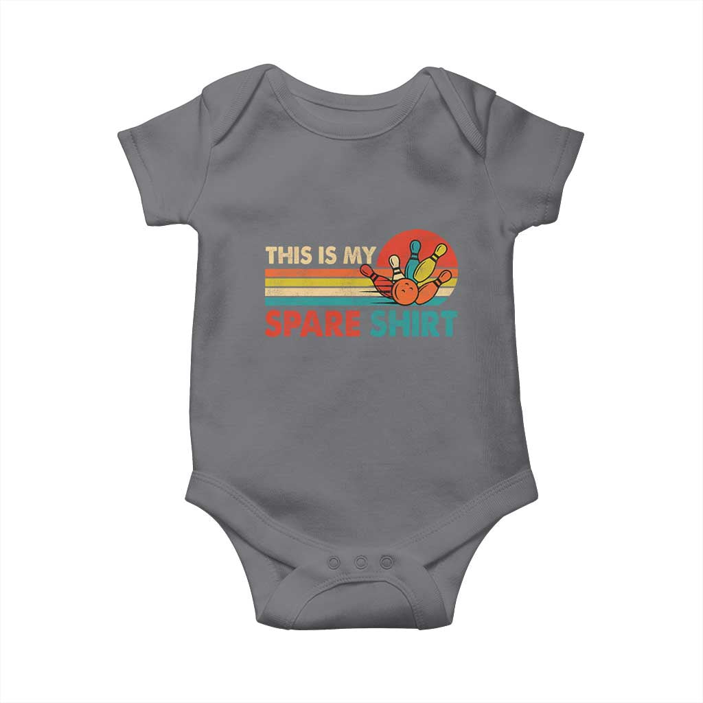 This Is My Spare Bowling Baby Onesie Bowler Funny Team TS10 Charcoal Print Your Wear