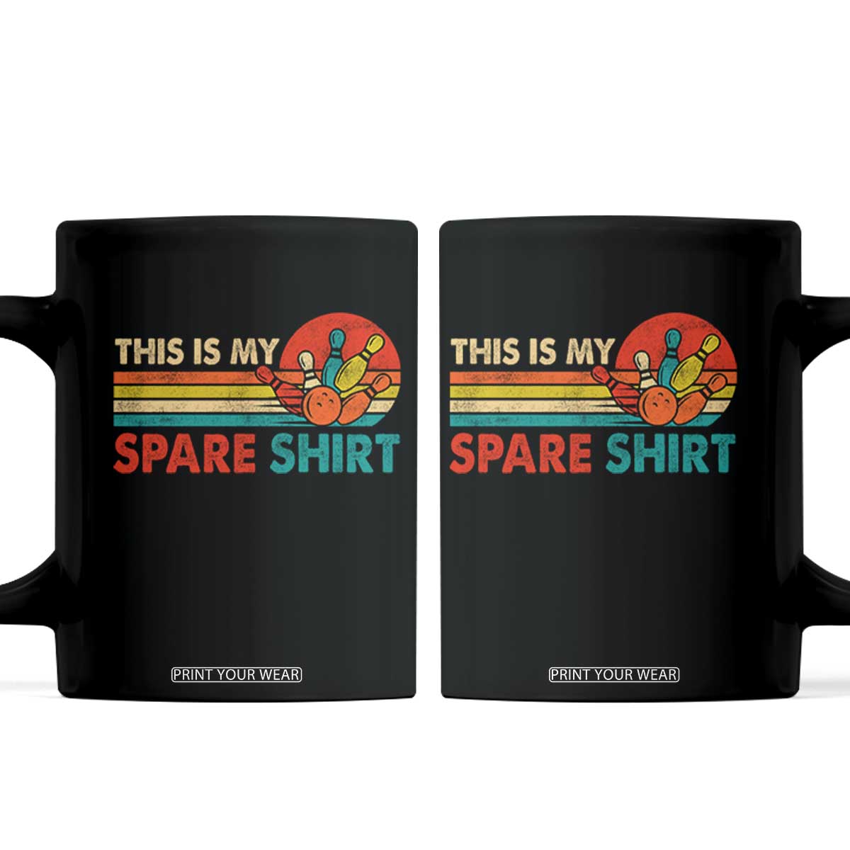 This Is My Spare Bowling Coffee Mug Bowler Funny Team TS10 Black Print Your Wear