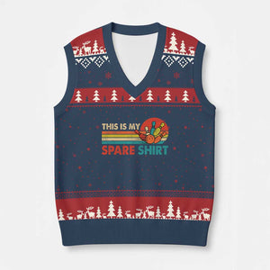 This Is My Spare Bowling V-Neck Knit Sweater Vest Bowler Funny Team TS10 Navy Red Print Your Wear