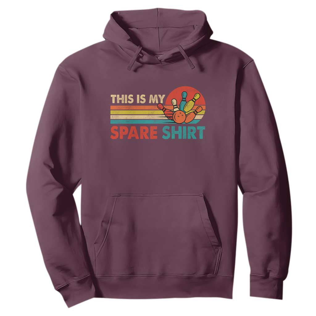 This Is My Spare Bowling Hoodie Bowler Funny Team TS10 Maroon Print Your Wear