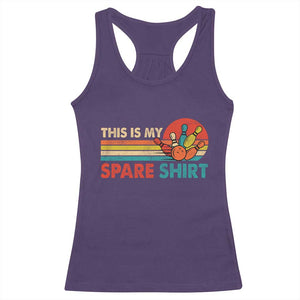 This Is My Spare Bowling Racerback Tank Top Bowler Funny Team TS10 Purple Print Your Wear