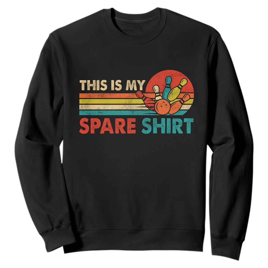 This Is My Spare Bowling Sweatshirt Bowler Funny Team TS10 Black Print Your Wear