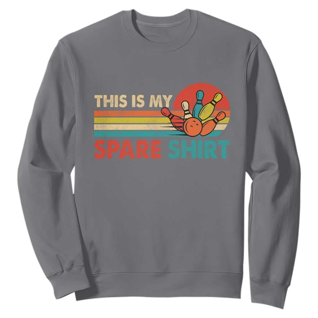 This Is My Spare Bowling Sweatshirt Bowler Funny Team TS10 Charcoal Print Your Wear