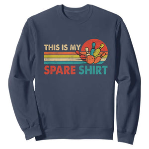 This Is My Spare Bowling Sweatshirt Bowler Funny Team TS10 Navy Print Your Wear