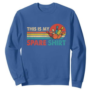 This Is My Spare Bowling Sweatshirt Bowler Funny Team TS10 Royal Blue Print Your Wear