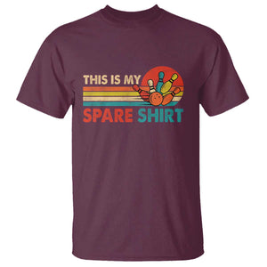 This Is My Spare Bowling T Shirt Bowler Funny Team TS10 Maroon Print Your Wear