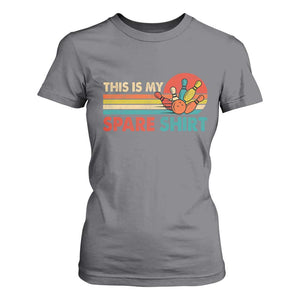 This Is My Spare Bowling T Shirt For Women Bowler Funny Team TS10 Charcoal Print Your Wear