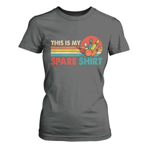 This Is My Spare Bowling T Shirt For Women Bowler Funny Team TS10 Dark Heather Print Your Wear
