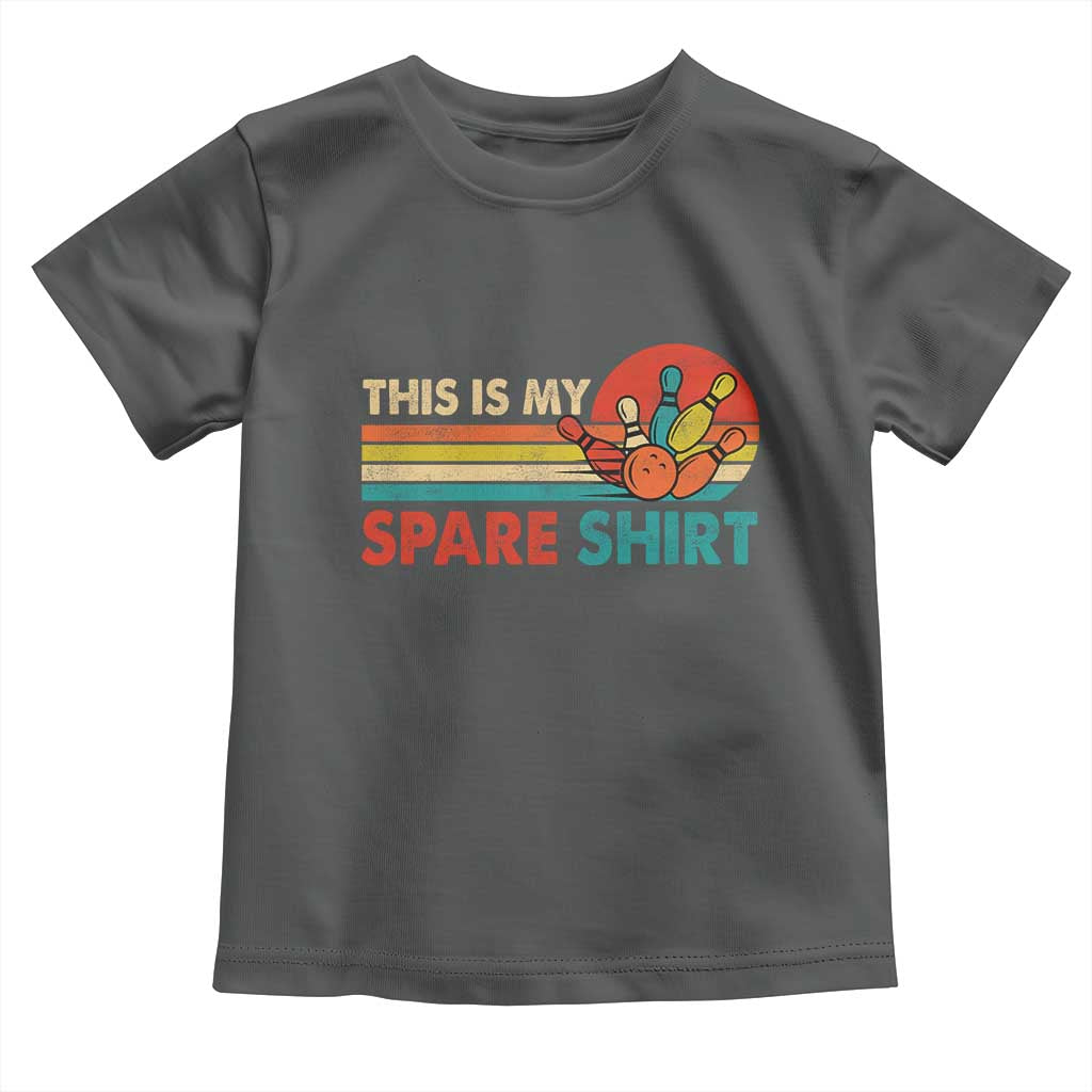 This Is My Spare Bowling Toddler T Shirt Bowler Funny Team TS10 Dark Heather Print Your Wear