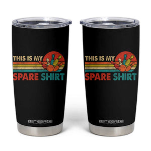 This Is My Spare Bowling Tumbler Cup Bowler Funny Team TS10 Black Print Your Wear