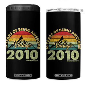 16th Birthday 4 in 1 Can Cooler Tumbler Vintage 2010 Limited Edition 16 Year Old Gift TS10 One Size: 16 oz Black Print Your Wear