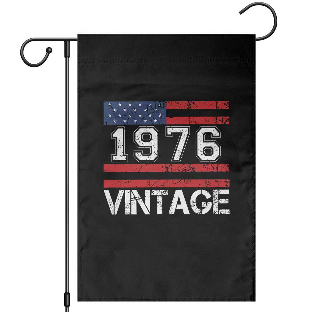 Vintage 50th Birthday Garden Flag Retro 1976 American Flag 50 Year Old TS10 Black Print Your Wear