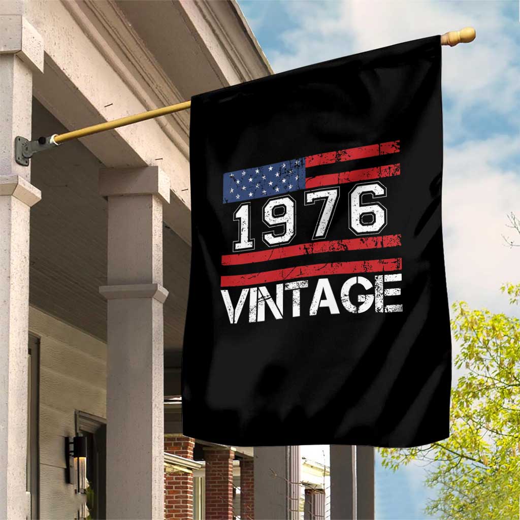 Vintage 50th Birthday Garden Flag Retro 1976 American Flag 50 Year Old TS10 Print Your Wear