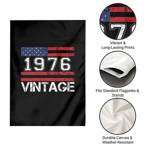 Vintage 50th Birthday Garden Flag Retro 1976 American Flag 50 Year Old TS10 Print Your Wear