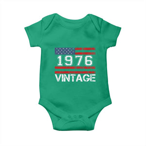 Vintage 50th Birthday Baby Onesie Retro 1976 American Flag 50 Year Old TS10 Irish Green Print Your Wear