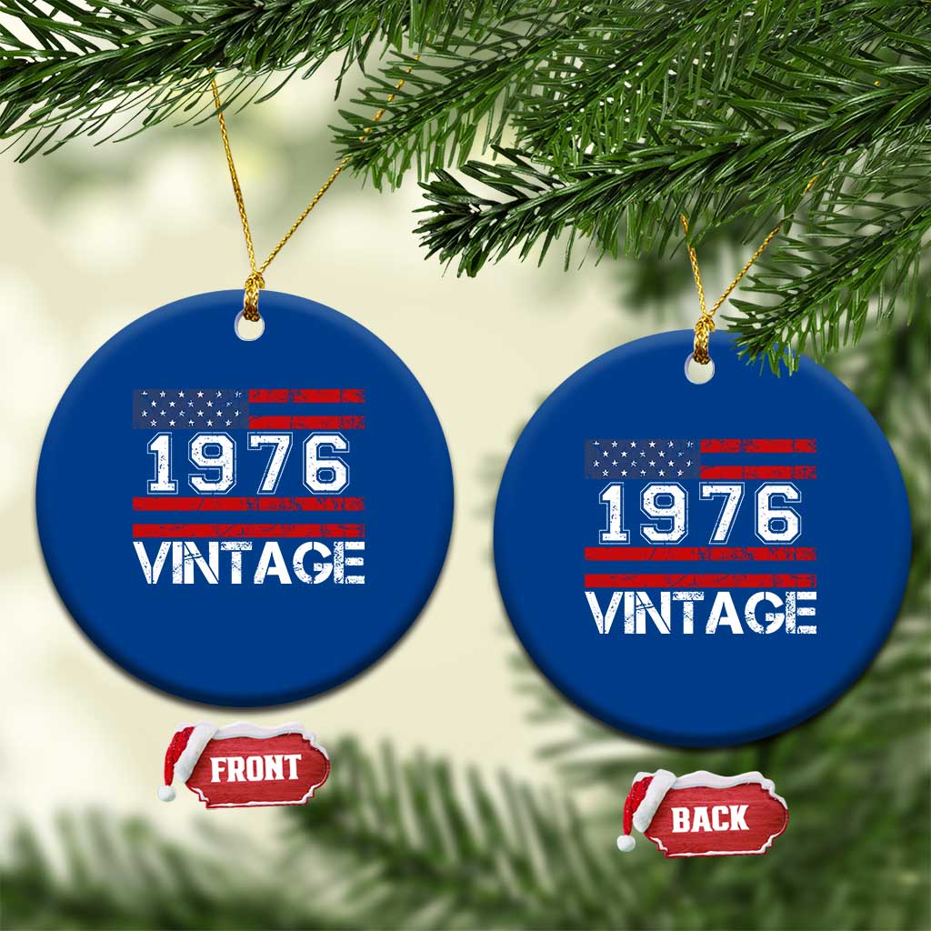 Vintage 50th Birthday Ceramic Ornament Retro 1976 American Flag 50 Year Old TS10 1pc Blue Print Your Wear