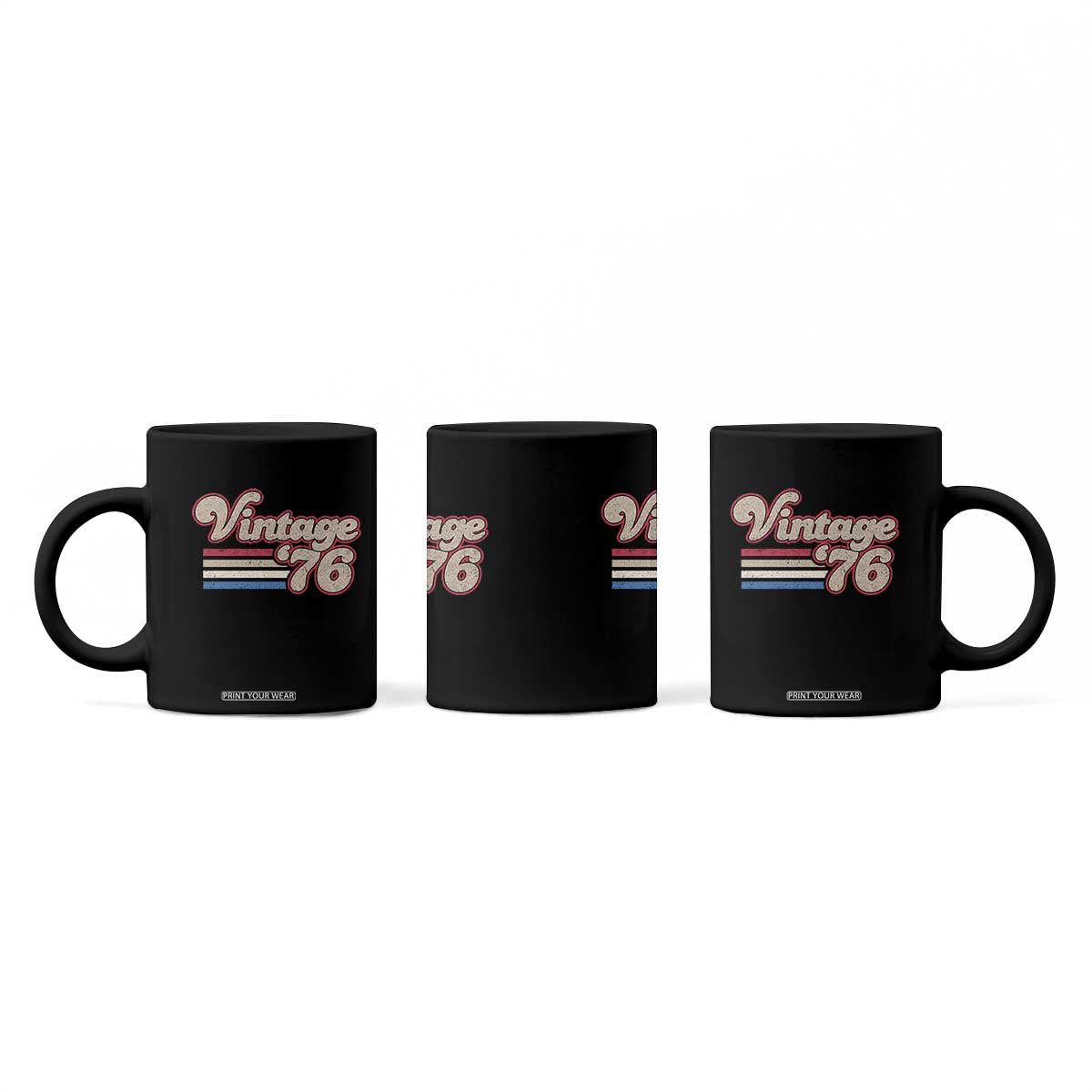 Vintage 50th Birthday Coffee Mug Retro 1976 50 Year Old Stripes TS10 Print Your Wear