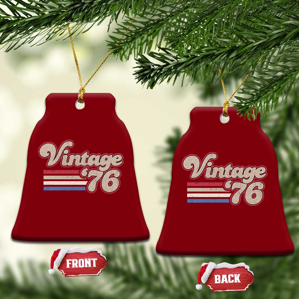 Vintage 50th Birthday Ceramic Ornament Retro 1976 50 Year Old Stripes TS10 Print Your Wear