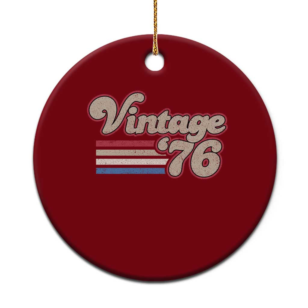 Vintage 50th Birthday Ceramic Ornament Retro 1976 50 Year Old Stripes TS10 1pc Red Print Your Wear